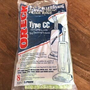 8 Pack Vacuum Bags for Oreck Type CC